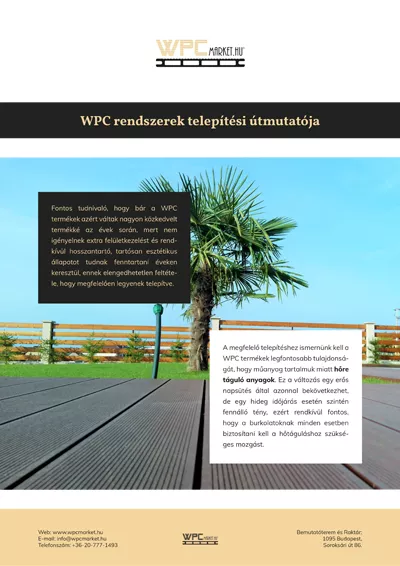 Wpcmarket Nyíregyháza - telepítési útmutató teraszburkolat